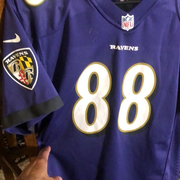 Nike Ravens 88 Dennis Pitta Purple Elite NFL Jersey Pitta Youth XL Nike OnField - Picture 10 of 17